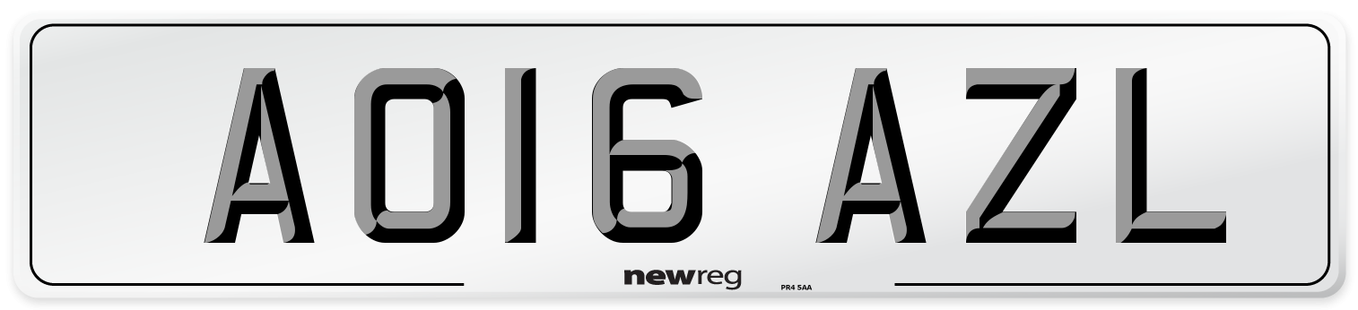 AO16 AZL Number Plate from New Reg